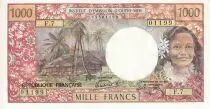 Tahiti 1000 Francs Tahitienne - Hibiscus - 1985 - F.7 - PNEUF - P.27d