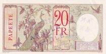 Tahiti 20 Francs - Au paon - Banque de l\'Indochine ND (1936) - Spécimen annulé - Série A.29