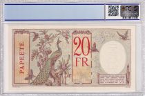 Tahiti 20 Francs - Au paon - Spécimen - Papeete - Banque de l\'Indo-Chine - 1928 - PCGS MS 65