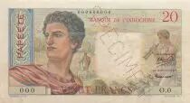 Tahiti 20 Francs - Jeune berger - ND (1951-63) -Specimen - P.21s