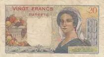 Tahiti 20 francs - Jeune berger - S&eacute;rie F.26 - 1954 - TTB