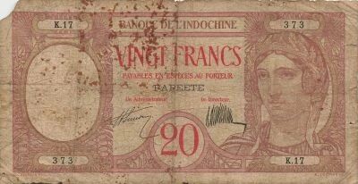 Tahiti 20 Francs - Peacock - ND (1928) - P.12a
