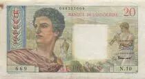 Tahiti 20 Francs - Young Sheperd - ND (1951) - P.21a