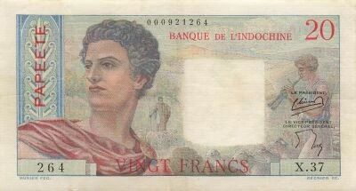 Tahiti 20 Francs - Young Sheperd - ND (1963) - P.21c
