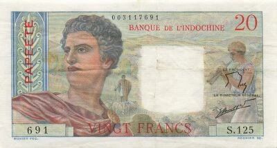 Tahiti 20 Francs - Young Sheperd - ND (1963) - P.21c