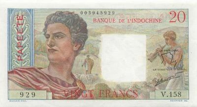 Tahiti 20 Francs - Young Sheperd - ND (1963) - P.21c