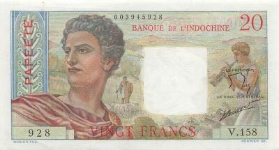 Tahiti 20 Francs - Young Sheperd - ND (1963) - P.21c