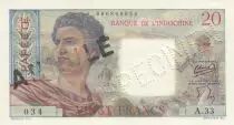 Tahiti 20 Francs Jeune Berger - ND (1954) - Spécimen sur coursable Série A.33