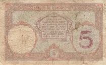 Tahiti 5 Francs - Woman with helmet - ND (1927) - P.11a