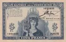 Tahiti 5 Francs, Minerve - 1944 - 1032838