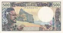 Tahiti 500 Francs Polynesian - Canoe -  1970 - Serial C.1 - PUNC - P.25a