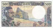 Tahiti 500 Francs Polynesian - Canoe -  1977 - Serial G.2 - UNC - P.25b2