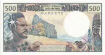 Tahiti 500 Francs Polyn&eacute;sien - Pirogue -  Ann&eacute;es et s&eacute;ries vari&eacute;es - TTB