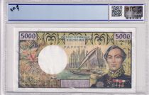 Tahiti 5000 Francs - Bougainville - Trois-mâts - Spécimen - ND (1985) - PCGS OPQ 66 - P.28ds