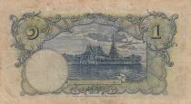 Tailandia 1 Baht - King Rama VIII - Temple - 1935 - Series C92