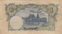 Tailandia 1 Baht - King Rama VIII - Temple - 1936 - Series D100