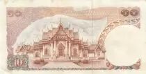 Tailandia 10 Bath Thailand - Rama IX - 1978 - Serial 2S - Signature 44