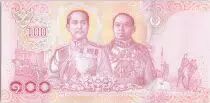 Tailandia 100 Baht 2018 -Rama X, Two kings