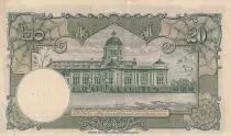 Tailandia 20 Baht Rama VIII - ND (1948) - Serial F.21 black