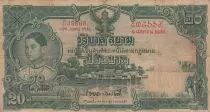 Tailandia 20 Baht Rama VIII - Temple - 01-04-1936 Serial P.11