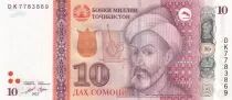Tajikistan 10 Somoni - Avicenne - 2022 - Serial DK
