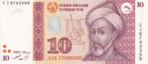 Tajikistan 10 Somoni - Saiid Alii Hamadoni - 1999 - UNC - P.16