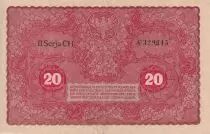 Tannu-Tuva 20 Marek - Woman head - Imperial eagle - 1919 - Serial CH - P.26