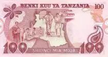 Tansania 100 Schillingi J. Nyerere - Students, farmers