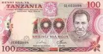 Tansania 100 Schillingi J. Nyerere - Students, farmers