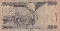 Tansania 200 Schillingi - President Mwinyi - Fishing - ND (1986) - P.18A