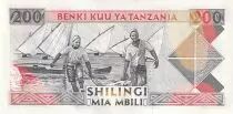 Tansania 200 Schillingi - President Mwinyi, leopard - Fishers - ND (1993) - P.25b