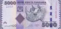 Tansania 5000 Schillingi Rhinoceros - Mining - 2020 - Serial JV