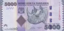 Tansania 5000 Schillingi Rhinoceros - Mining - 2020