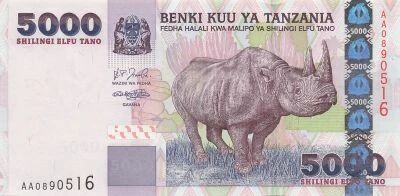 Tansania 5000 Shillings - ND (2003) - P.38