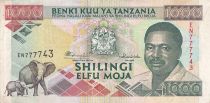 Tanzania 1000 Schillingi - President Mwinyi - ND (1993) - Serial EN - P.27b