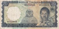 Tanzania 20 Shillings - J. Nyerere - ND (1966) - Serial R - P.3a