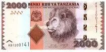Tanzania 2000 Schillingi - Lion - ND (2020) - Serial KB - P.NEW
