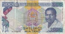 Tanzanie 500 Schillingi - Président Mwinyi - ND (1993) - P.26