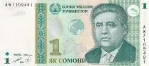 Tayikist�n 1 Somoni - Mirzo Tursunzoda - 1999 (2010) - Serial AW - P.14A