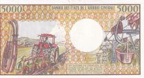 Tchad 5000 Francs - Masque, femme - Agriculture - ND (1984-1991) - Série C.002 - P.11