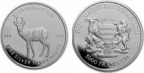 Tchad 5000 Francs Antilope Mandala - Once Argent 2021