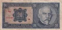 Tch&eacute;coslovaquie 20 Korun - G&eacute;n&eacute;ral Milan R. Stefanik - 1926 - P.21