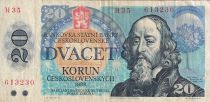 Tchécoslovaquie 20 Korun - Jan A. Komensky - 1988 - Série H - P.95b
