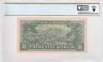 Tch&eacute;coslovaquie 50 Korun - 03-07-1948 - S&eacute;rie A.44  - PCGS 64