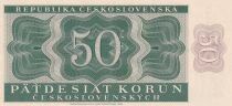 Tch&eacute;coslovaquie 50 Korun - Mineur - 1950 - S&eacute;rie B - Annul&eacute; (perfor&eacute;)