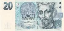Tchèque République 20 Korun - Roi Premysl Otakar I - 1994 - Série A - P.10a
