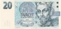 Tchèque République 20 Korun - Roi Premysl Otakar I - 1994 - Série A - SUP+ à SPL - P.10a