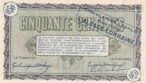 Territoire-de-Belfort 50 Centimes - Chambre de Commerce de Belfort - 1918 - Annul&eacute;