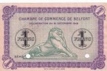 Territoire-de-Belfort Bon 1 Franc - Chambre de Commerce de Belfort - 1918 - Annul&eacute;