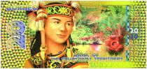 Territoires Equatoriaux 20 Francs, Borneo - Femme indigène - Martin-Pêcheur, guerrier et musicienne 2014